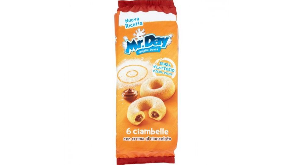 Mr.Day ciambelle con crema al cioccolato 6 x