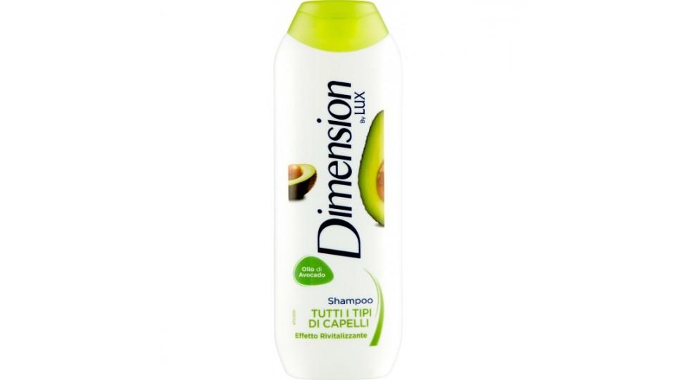 Dimension by Lux Shampoo con Olio di Avocado di Origine Naturale per Tutti i Tipi di Capelli