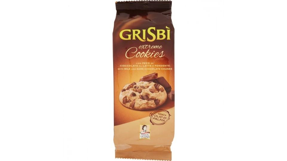 Grisbì extreme Cookies con Pezzi di Cioccolato al Latte e Fondente