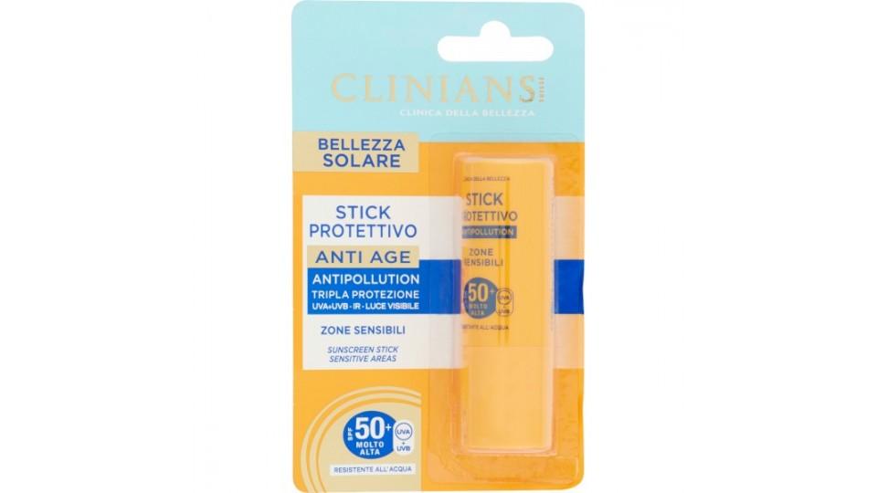 Clinians Bellezza Solare Stick Protettivo Anti Age SPF 50+ Molto Alta