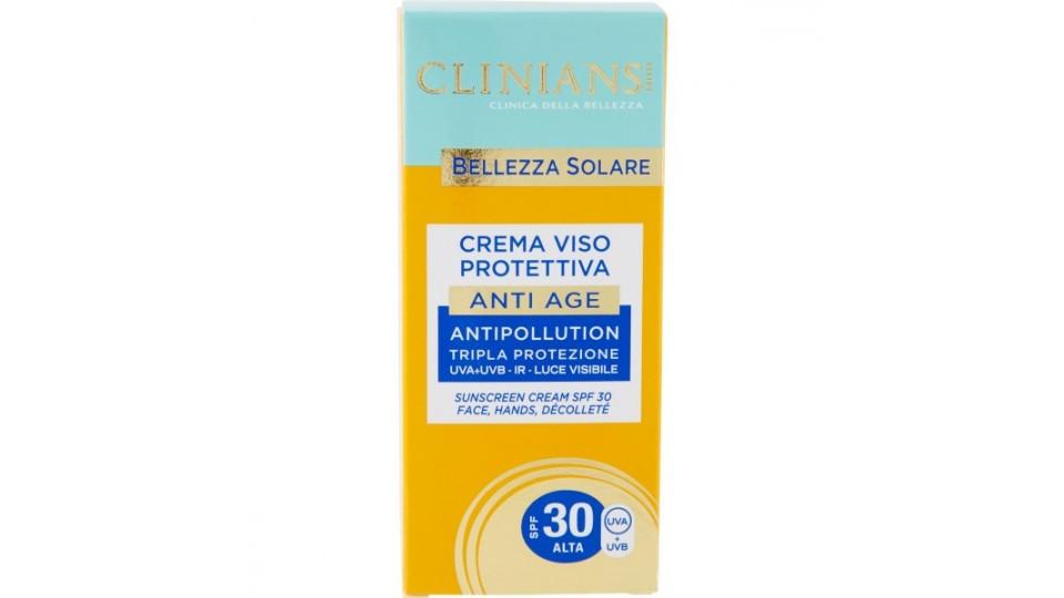 Clinians Bellezza Solare Crema Viso Protettiva Anti Age SPF 30 Alta