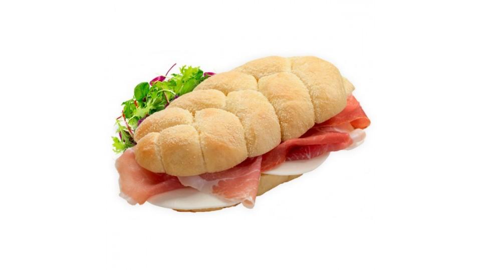 Treccia con prosciutto crudo