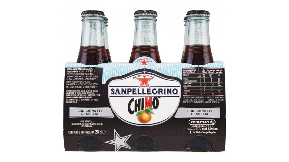 SANPELLEGRINO Bibite Gassate, CHINO' Clavetta Vetro 20cl x