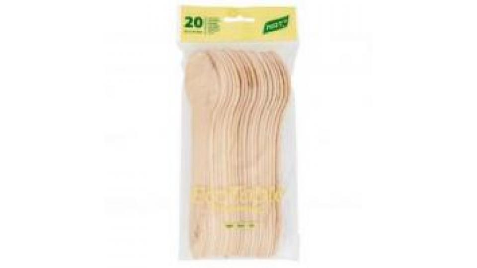 Nat3 Ecotable Biodegradable 20 Cucchiai Legno