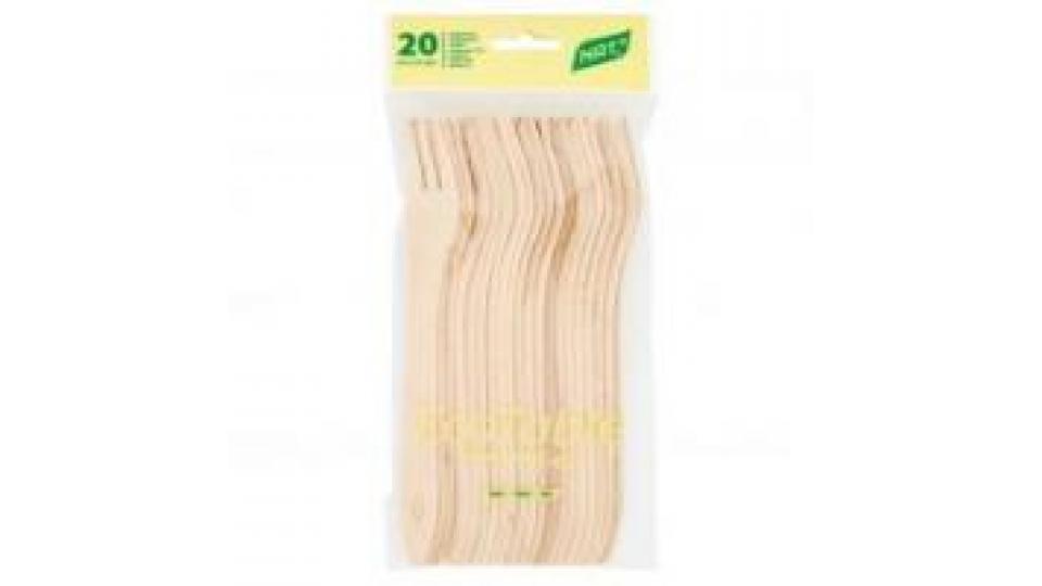 Nat3 Ecotable Biodegradable 20 Forchette Legno