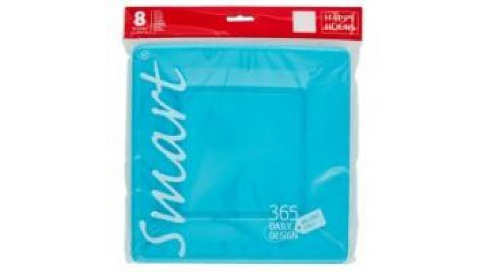 8 Piatti Square Med Smart 23x23x2 Cm Turquoise