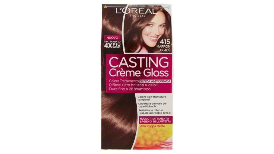 L'Oréal Paris Casting Crème Gloss Colore Trattamento senza Ammoniaca, 415 Marron Glacé