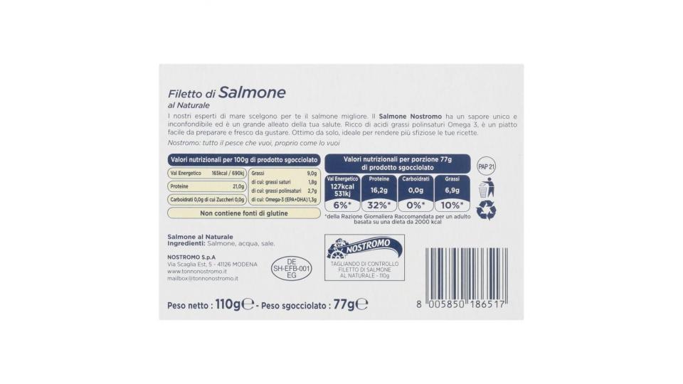 Nostromo - Filetto Di Salmone, Al Naturale