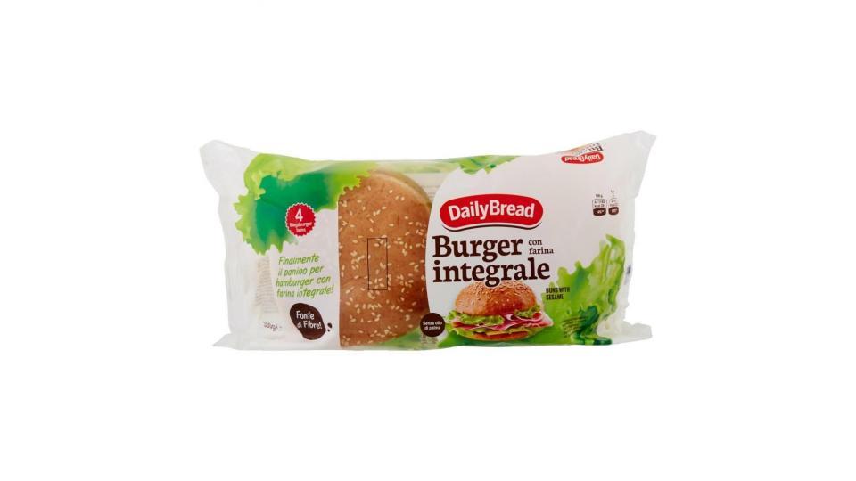 Dailybread Burger Con Farina Integrale Buns With Sesame 4 X