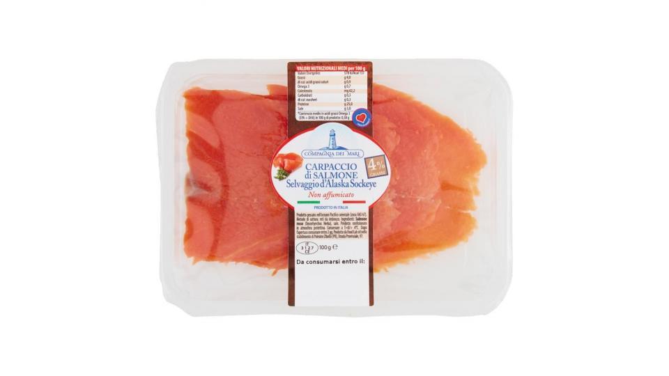 Compagnia Dei Mari Carpaccio Di Salmone Selvaggio D'alaska Sockeye Non Affumicato