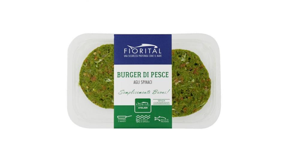 Fiorital Burger Di Pesce Agli Spinaci