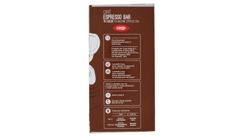 Caffè Espresso Bar 18 Cialde Monodose 126 G Per Macchine Espresso Casa