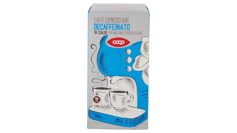 Caffè Espresso Bar Decaffeinato 18 Cialde Monodose 126 G Per Macchine Espresso Casa