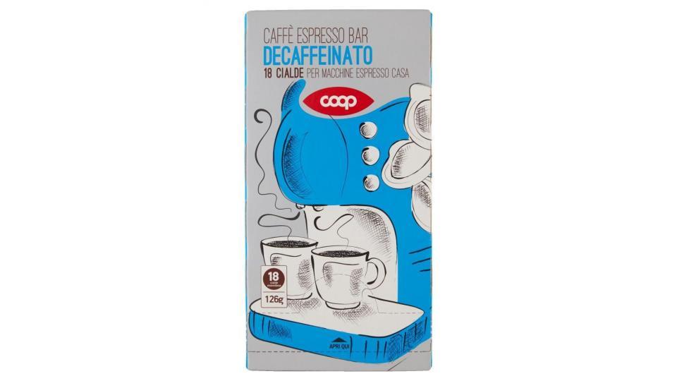 Caffè Espresso Bar Decaffeinato 18 Cialde Monodose 126 G Per Macchine Espresso Casa