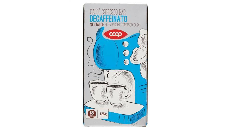 Caffè Espresso Bar Decaffeinato 18 Cialde Monodose 126 G Per Macchine Espresso Casa