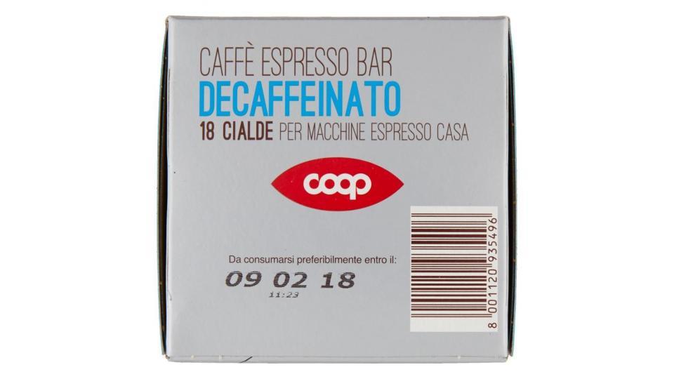Caffè Espresso Bar Decaffeinato 18 Cialde Monodose 126 G Per Macchine Espresso Casa