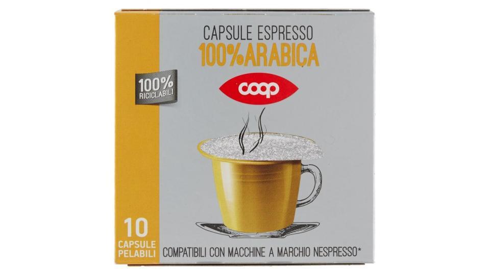 Capsule Espresso 100% Arabica 10 Capsule Pelabili