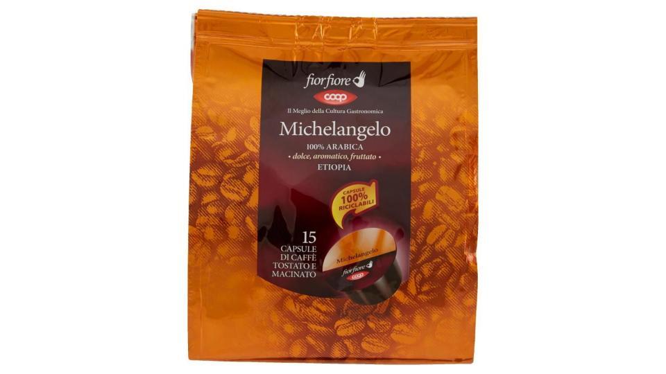 Michelangelo 100% Arabica Etiopia 15 Capsule Di Caffè Tostato E Macinato