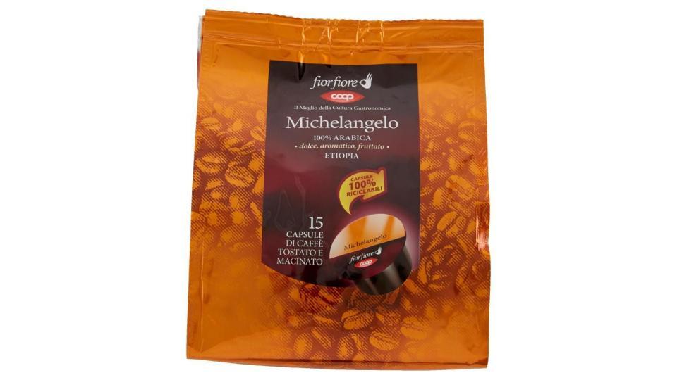 Michelangelo 100% Arabica Etiopia 15 Capsule Di Caffè Tostato E Macinato