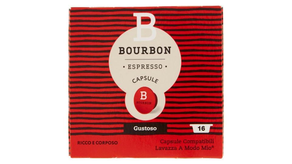 Bourbon Espresso Gustoso 16 Capsule