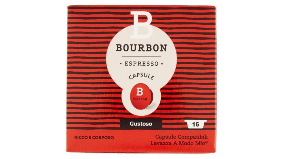 Bourbon Espresso Gustoso 16 Capsule