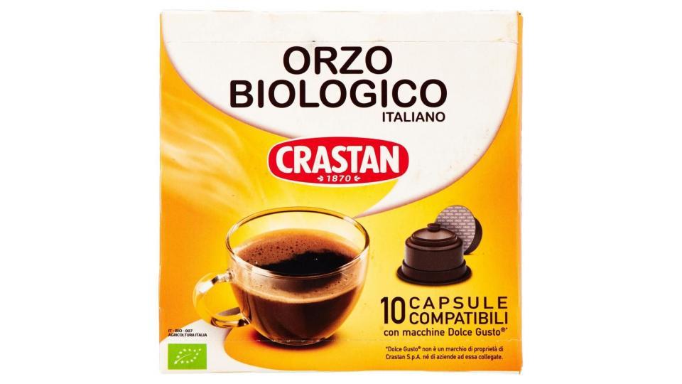 Crastan Orzo Biologico Italiano Capsule Compatibili Con Macchine Dolce Gusto* 10 X