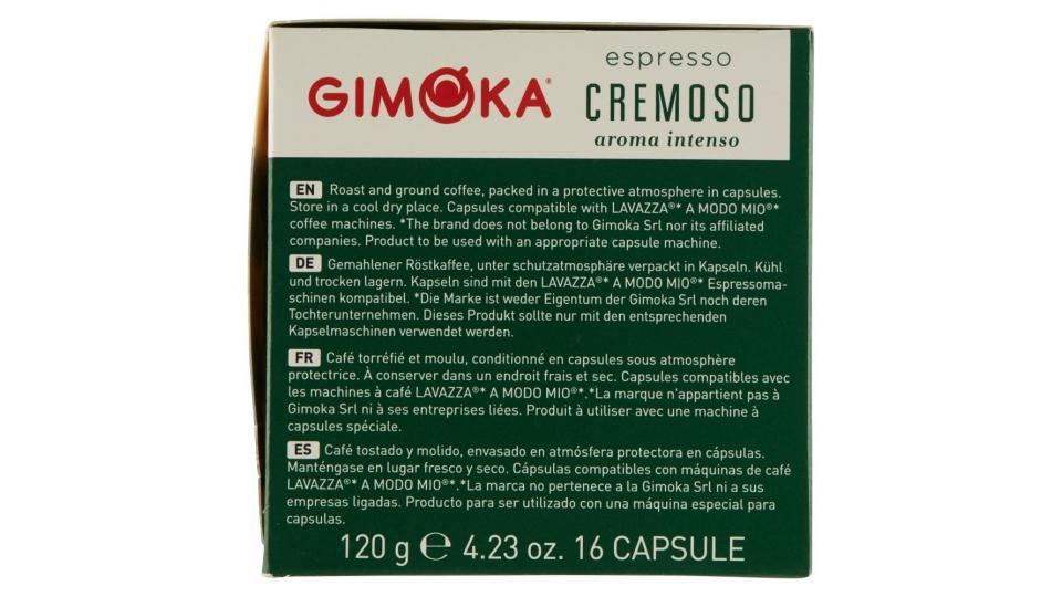 Gimoka Espresso Cremoso 16 Capsule Compatibili Con Macchine Per Caffè Lavazza* A Modo Mio*