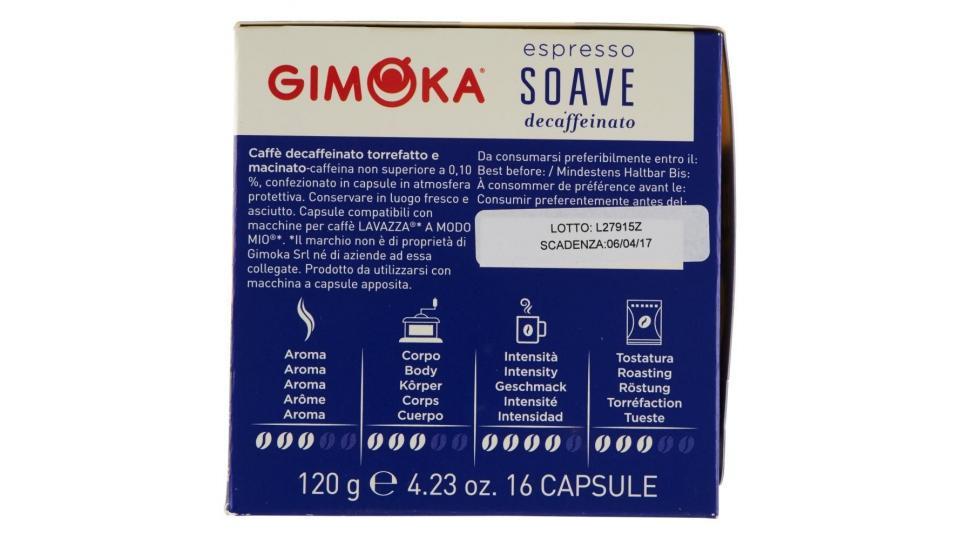Gimoka Espresso Soave 16 Capsule Compatibili Con Macchine Per Caffè Lavazza* A Modo Mio*