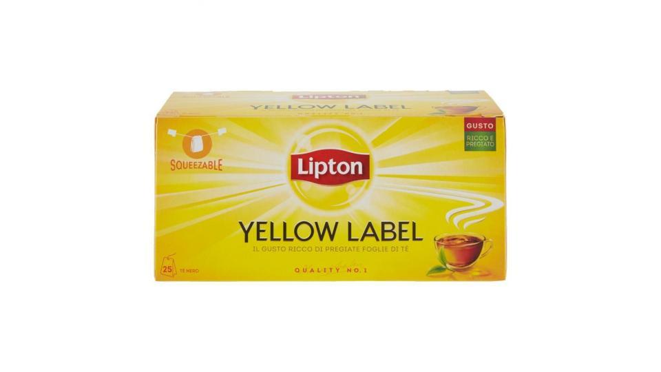 Lipton Yellow Label Tea Squeezable 25 Filtri