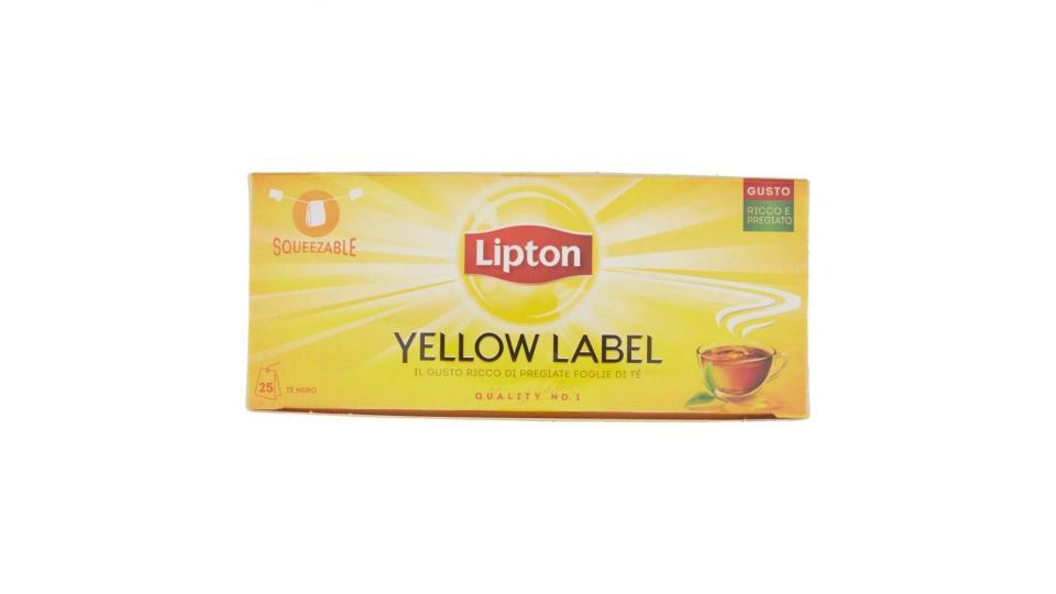 Lipton Yellow Label Tea Squeezable 25 Filtri