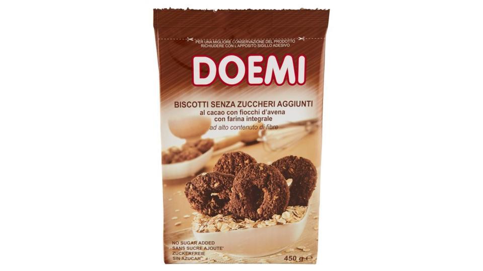 Doemi Biscotti Senza Zuccheri Aggiunti Al Cacao Con Fiocchi D'avena Con Farina Integrale