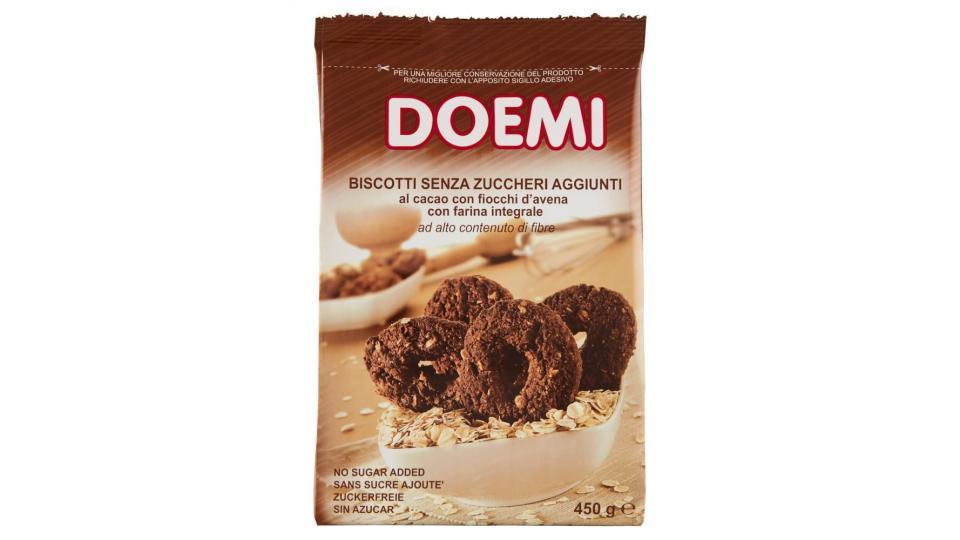 Doemi Biscotti Senza Zuccheri Aggiunti Al Cacao Con Fiocchi D'avena Con Farina Integrale