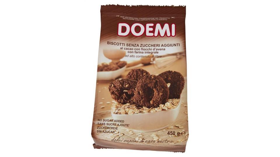 Doemi Biscotti Senza Zuccheri Aggiunti Al Cacao Con Fiocchi D'avena Con Farina Integrale