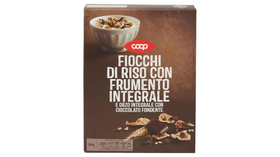 Fiocchi Di Riso Con Frumento Integrale E Orzo Integrale Con Cioccolato Fondente