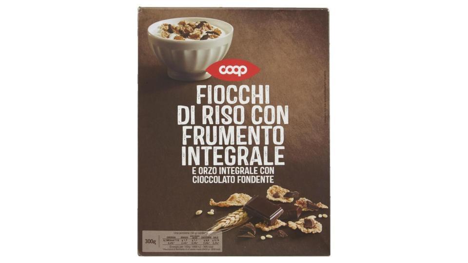 Fiocchi Di Riso Con Frumento Integrale E Orzo Integrale Con Cioccolato Fondente