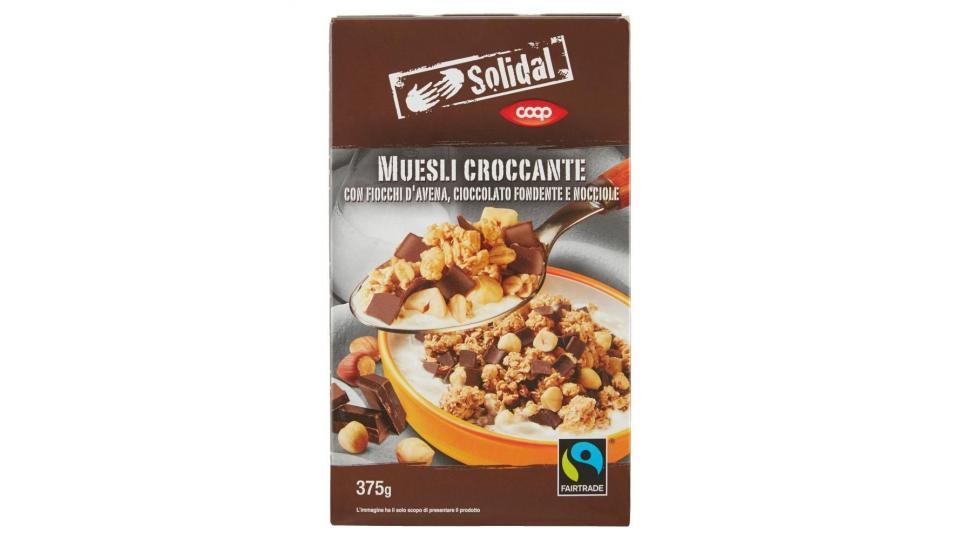 Muesli Croccante Con Fiocchi D'avena, Cioccolato Fondente E Nocciole