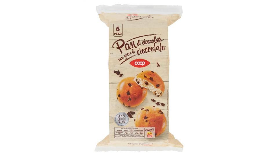 Pan Di Cioccolato Con Gocce Di Cioccolato 6 Pezzi