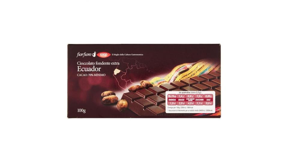 Cioccolato Fondente Extra Ecuador Cacao: 70% Minimo