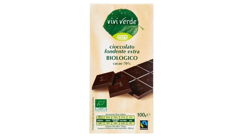 Vivi Verde Cioccolato Fondente Extra Biologico Cacao 70%
