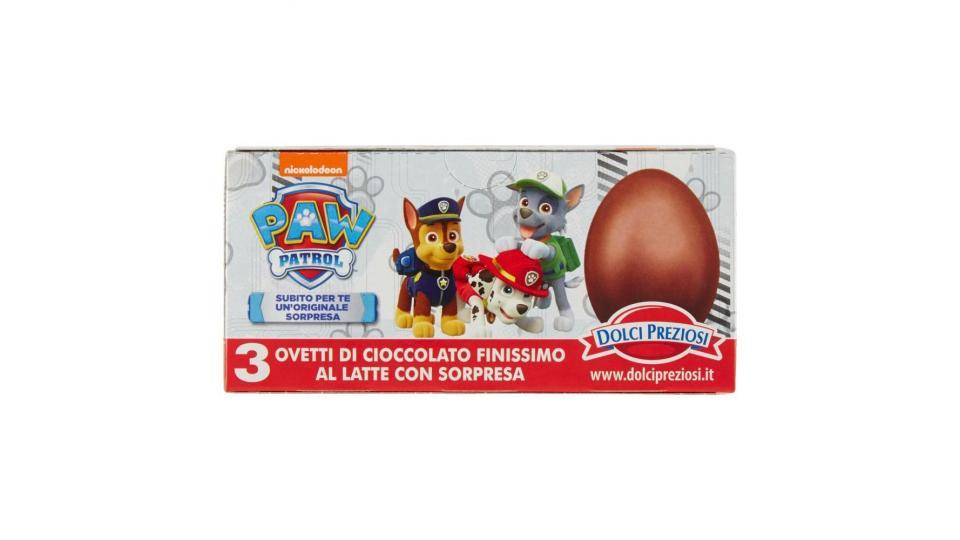 Dolci Preziosi Ovetti Di Cioccolato Finissimo Al Latte Con Sorpresa Paw Patrol