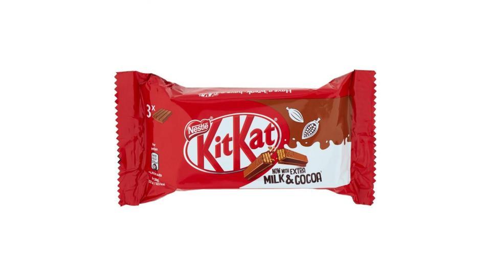 Nestlé Kitkat Original Wafer Ricoperto Di Cioccolato Al Latte 3 Snack Da