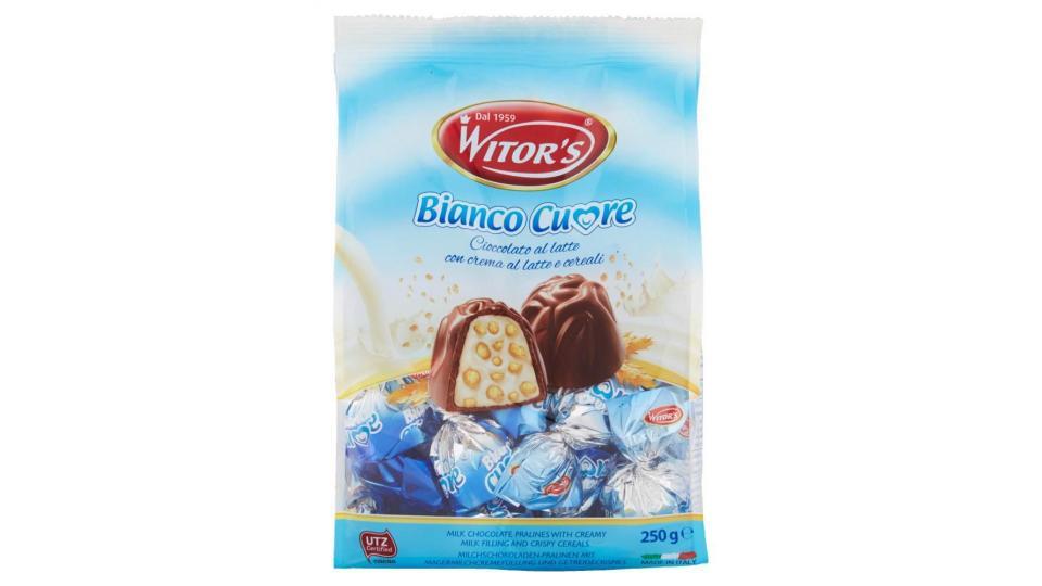 Witor's Bianco Cuore Cioccolato Al Latte Con Crema Al Latte E Cereali