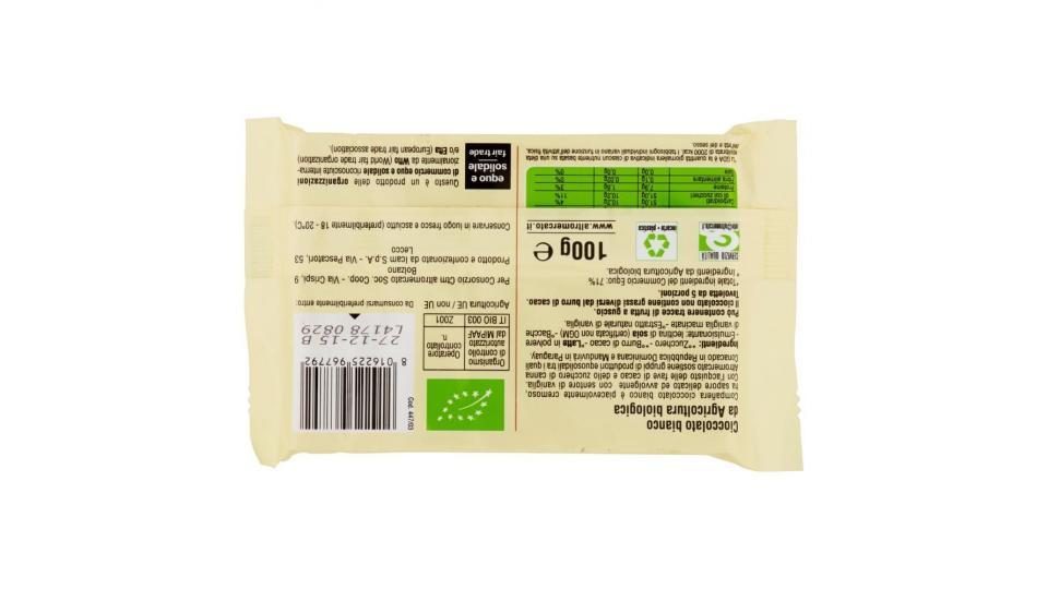 Altromercato Bio Compañera Cioccolato Bianco