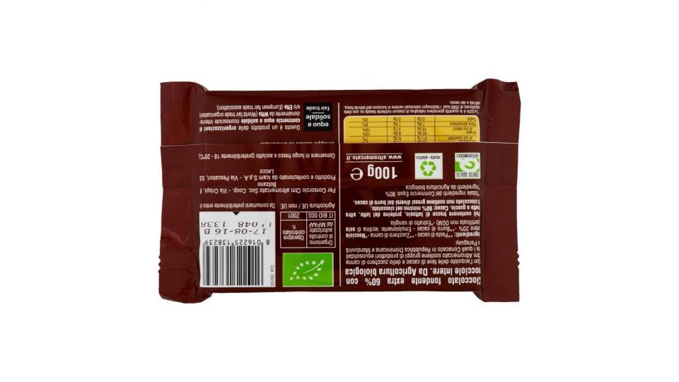 Altromercato Bio Compañera Cioccolato Extra Fondente 60% Con Nocciole Intere