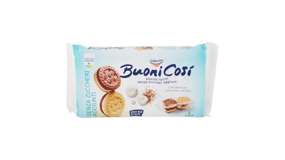 Galbusera Buonicosì Senza Zuccheri Aggiunti Biscotti Farciti Zenza Zuccheri Aggiunti