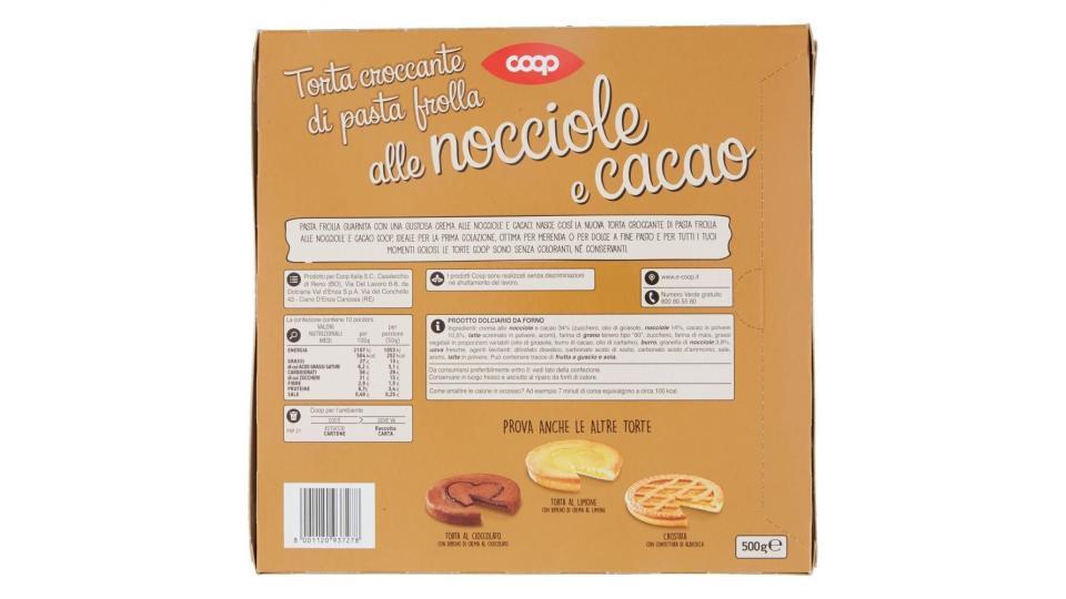 Torta Croccante Di Pasta Frolla Alle Nocciole E Cacao