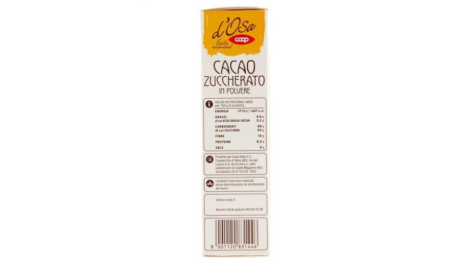 Ristora cacao zuccherato