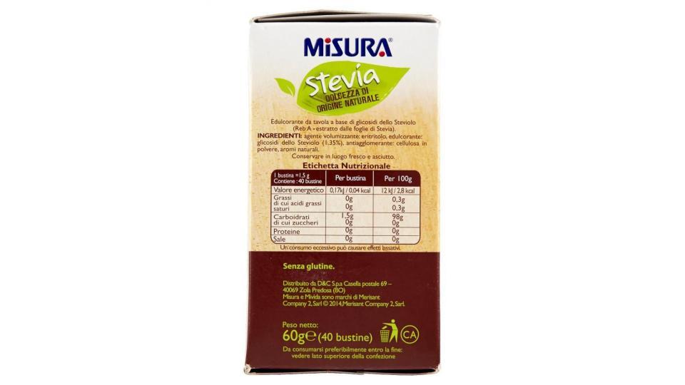 Misura Stevia Dolcificante In Bustine 40 X