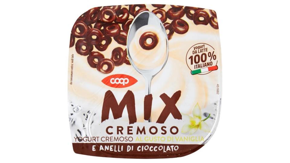 Mix Cremoso Yogurt Cremoso Al Gusto Di Vaniglia E Anelli Di Cioccolato