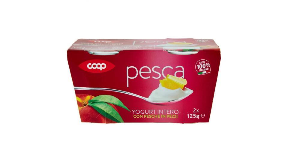 Yogurt Intero Con Pesche In Pezzi